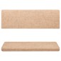vidaXL Alfombrilla de escaleras 15 uds tela punzonada marrón 65x21x4cm vidaXL Alfombrilla de escaleras 15 uds tela punzonada marrón 65x21x4cm
