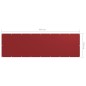 vidaXL Toldo para balcón tela oxford rojo 120x400 cm vidaXL Toldo para balcón tela oxford rojo 120x400 cm