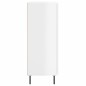 vidaXL Aparador de madera contrachapada blanco brillante 69,5x34x90 cm