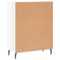vidaXL Aparador de madera contrachapada blanco brillante 69,5x34x90 cm