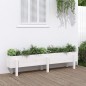 vidaXL Arriate elevado de jardín madera maciza pino blanco 160x30x38cm vidaXL Arriate elevado de jardín madera maciza pino blanco 160x30x38cm