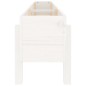 vidaXL Arriate elevado de jardín madera maciza pino blanco 160x30x38cm vidaXL Arriate elevado de jardín madera maciza pino blanco 160x30x38cm