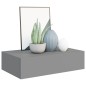 vidaXL Estantes de pared con cajón 2 uds MDF gris 40x23,5x10 cm vidaXL Estantes de pared con cajón 2 uds MDF gris 40x23,5x10 cm
