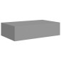 vidaXL Estantes de pared con cajón 2 uds MDF gris 40x23,5x10 cm vidaXL Estantes de pared con cajón 2 uds MDF gris 40x23,5x10 cm