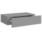 vidaXL Estantes de pared con cajón 2 uds MDF gris 40x23,5x10 cm vidaXL Estantes de pared con cajón 2 uds MDF gris 40x23,5x10 cm