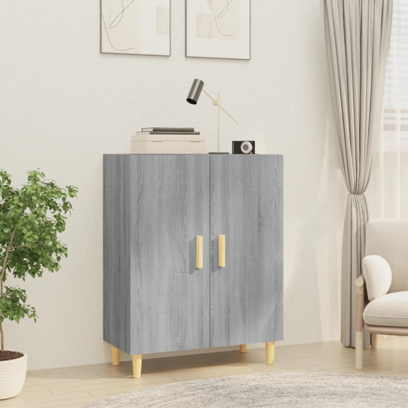vidaXL Aparador de madera contrachapada gris Sonoma 70x34x90 cm vidaXL Aparador de madera contrachapada gris Sonoma 70x34x90 cm