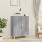 vidaXL Aparador de madera contrachapada gris Sonoma 70x34x90 cm vidaXL Aparador de madera contrachapada gris Sonoma 70x34x90 cm
