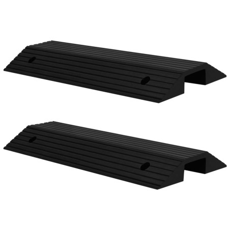 vidaXL Rampa de umbral puente 2 uds goma 80x40x8 cm