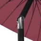 vidaXL Sombrilla de jardín con palo de aluminio rojo burdeos 270 cm