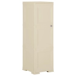 vidaXL Armario de plástico diseño madera blanco angora 40x43x125 cm
