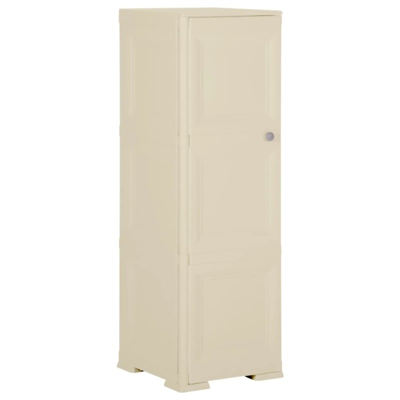 vidaXL Armario de plástico diseño madera blanco angora 40x43x125 cm vidaXL Armario de plástico diseño madera blanco angora 40x43x125 cm