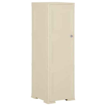 vidaXL Armario de plástico diseño madera blanco angora 40x43x125 cm