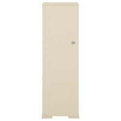vidaXL Armario de plástico diseño madera blanco angora 40x43x125 cm