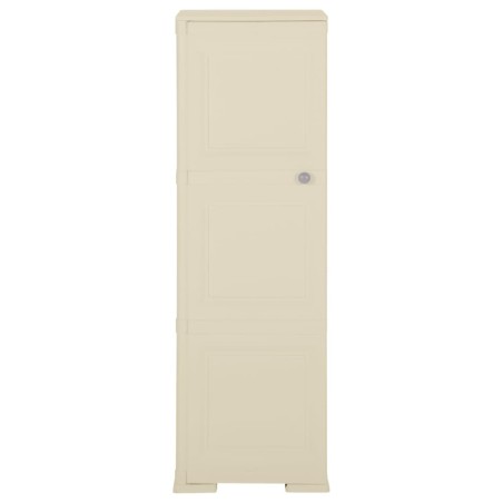 vidaXL Armario de plástico diseño madera blanco angora 40x43x125 cm