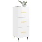 vidaXL Aparador de madera contrachapada blanco brillante 34,5x34x90 cm vidaXL Aparador de madera contrachapada blanco brillante 34,5x34x90 cm
