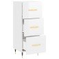 vidaXL Aparador de madera contrachapada blanco brillante 34,5x34x90 cm vidaXL Aparador de madera contrachapada blanco brillante 34,5x34x90 cm