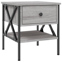vidaXL Mesita de noche madera de ingeniería gris Sonoma 40x42x45 cm