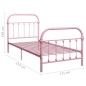 vidaXL Estructura de cama metal rosa 100x200 cm vidaXL Estructura de cama metal rosa 100x200 cm