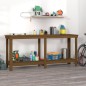 vidaXL Banco de trabajo madera maciza de pino marrón miel 180x50x80 cm vidaXL Banco de trabajo madera maciza de pino marrón miel 180x50x80 cm