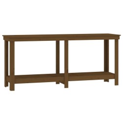 vidaXL Banco de trabajo madera maciza de pino marrón miel 180x50x80 cm