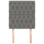vidaXL Cabeceros 2 unidades de tela gris oscuro 80x7x78/88 cm