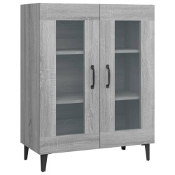vidaXL Aparador de madera de ingeniería gris Sonoma 69,5x34x90 cm
