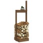 vidaXL Soporte para leña madera maciza pino marrón miel 33,5x30x110 cm vidaXL Soporte para leña madera maciza pino marrón miel 33,5x30x110 cm