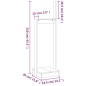 vidaXL Soporte para leña madera maciza pino marrón miel 33,5x30x110 cm vidaXL Soporte para leña madera maciza pino marrón miel 33,5x30x110 cm