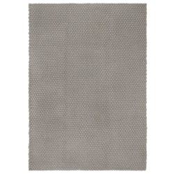 vidaXL Alfombra rectangular algodón gris 80x160 cm