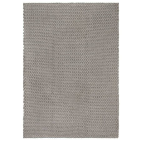 vidaXL Alfombra rectangular algodón gris 80x160 cm