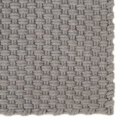 vidaXL Alfombra rectangular algodón gris 80x160 cm