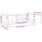 vidaXL Mueble para TV madera de ingeniería roble ahumado 110x40x35 cm