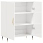 vidaXL Aparador de madera contrachapada blanco brillante 69,5x34x90 cm vidaXL Aparador de madera contrachapada blanco brillante 69,5x34x90 cm