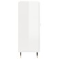 vidaXL Aparador de madera contrachapada blanco brillante 69,5x34x90 cm vidaXL Aparador de madera contrachapada blanco brillante 69,5x34x90 cm