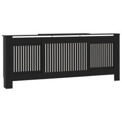 vidaXL Cubierta para radiador MDF negro 205 cm