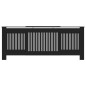 vidaXL Cubierta para radiador MDF negro 205 cm vidaXL Cubierta para radiador MDF negro 205 cm