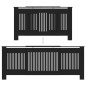 vidaXL Cubierta para radiador MDF negro 205 cm vidaXL Cubierta para radiador MDF negro 205 cm