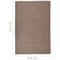 vidaXL Alfombra de exterior de tejido plano marrón 120x170 cm