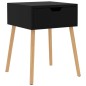 vidaXL Mesita de noche madera de ingeniería negra 40x40x56 cm vidaXL Mesita de noche madera de ingeniería negra 40x40x56 cm