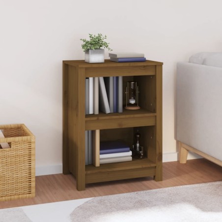 vidaXL Estantería madera maciza de pino marrón miel 50x35x68 cm