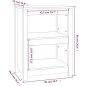 vidaXL Estantería madera maciza de pino marrón miel 50x35x68 cm vidaXL Estantería madera maciza de pino marrón miel 50x35x68 cm