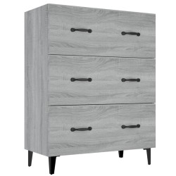 vidaXL Aparador de madera de ingeniería gris Sonoma 69,5x34x90 cm