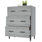 vidaXL Aparador de madera de ingeniería gris Sonoma 69,5x34x90 cm vidaXL Aparador de madera de ingeniería gris Sonoma 69,5x34x90 cm