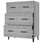 vidaXL Aparador de madera de ingeniería gris Sonoma 69,5x34x90 cm vidaXL Aparador de madera de ingeniería gris Sonoma 69,5x34x90 cm