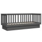 vidaXL Sofá cama madera maciza de pino gris 90x190 cm vidaXL Sofá cama madera maciza de pino gris 90x190 cm