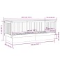 vidaXL Sofá cama madera maciza de pino gris 90x190 cm vidaXL Sofá cama madera maciza de pino gris 90x190 cm