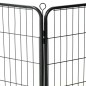 vidaXL Corral para perros 8 paneles de acero 60x80 cm negro 