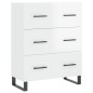 vidaXL Aparador de madera contrachapada blanco brillante 69,5x34x90 cm vidaXL Aparador de madera contrachapada blanco brillante 69,5x34x90 cm