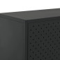 vidaXL Aparador de acero negro 75x35x75 cm