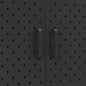 vidaXL Aparador de acero negro 75x35x75 cm